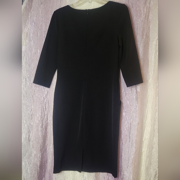 MM Lafleur The Lena Dress Textured Ponte Black Size 4 - Picture 3 of 10